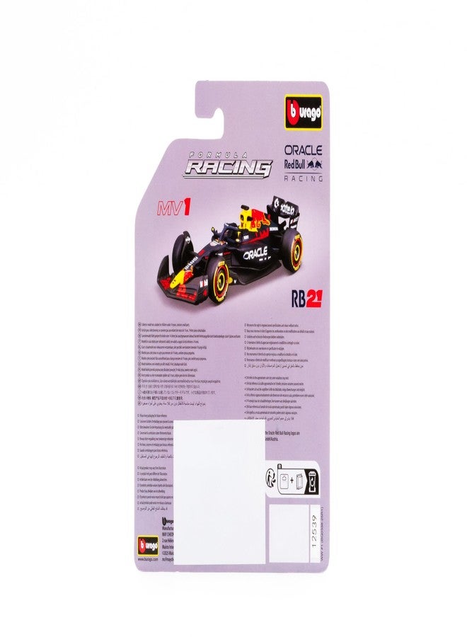 بوراجو Bburago Oracle Red Bull Racing RB21 2025، Modelo a Escala 1:64، سيارة الفورمولا 1 مصبوبة، مجموعة Carreras F1، MAX Verstappen #1 - Image 4